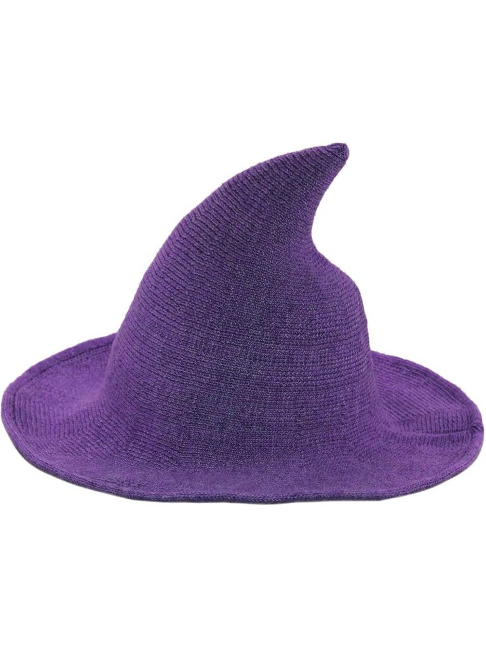 Women's Purple Halloween Witch Hat Knitted Cap Party Costume Cosplay Costume